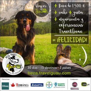 TravelGuau lanza la Mejor Beca del Mundo para viajar 30 días con mascota descubriendo 15 destinos