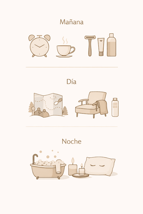 Rituales de cuidado personal durante un viaje Rituales de cuidado personal durante un viaje