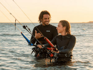 Clases de Kitesurf en acción